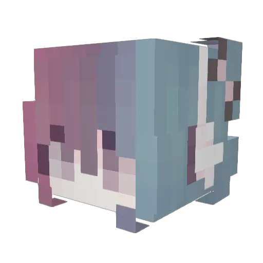 hiana Minecraft avatar head, 3D render