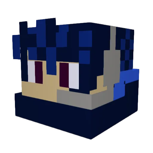 hiangsh Minecraft avatar head, 3D render