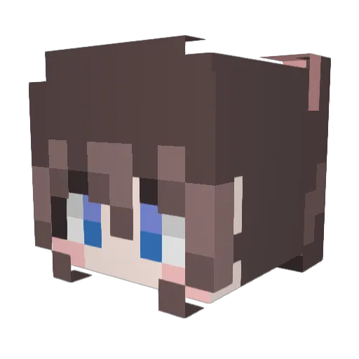 hiarin1126 Minecraft avatar head, 3D render