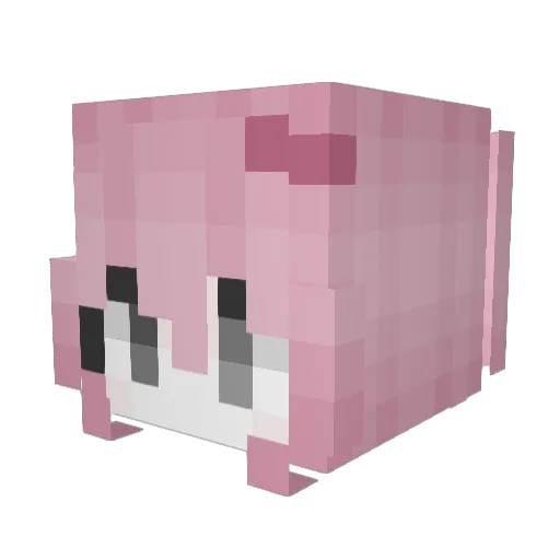 hiasuki Minecraft avatar head, 3D render