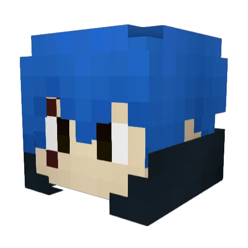 hibbe13 Minecraft avatar head, 3D render