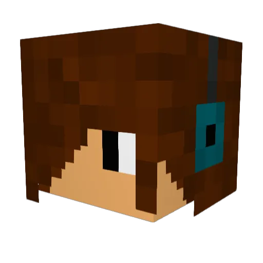 hibbekris Minecraft avatar head, 3D render