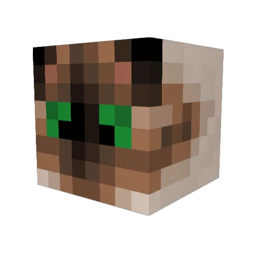 hibenji Minecraft avatar head, 3D render