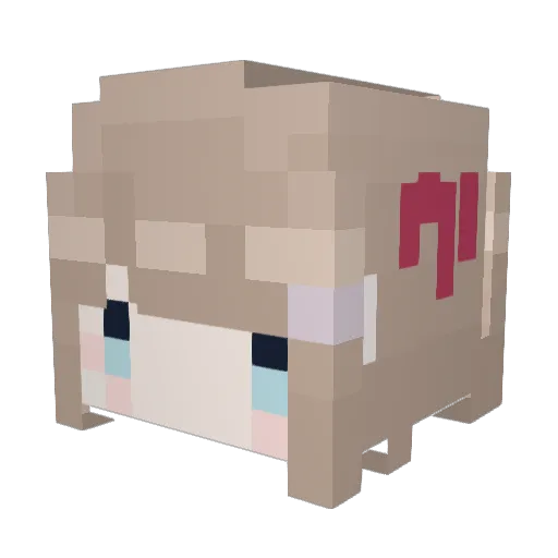 hibi_no_tempo Minecraft avatar head, 3D render