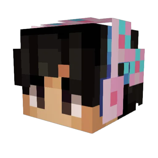 hibifrost Minecraft avatar head, 3D render