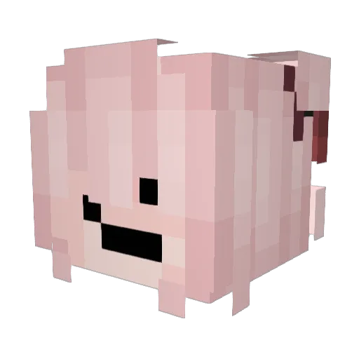 hibiki0410 Minecraft avatar head, 3D render