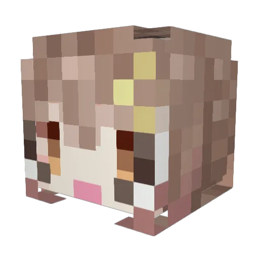 hibiki963 Minecraft avatar head, 3D render