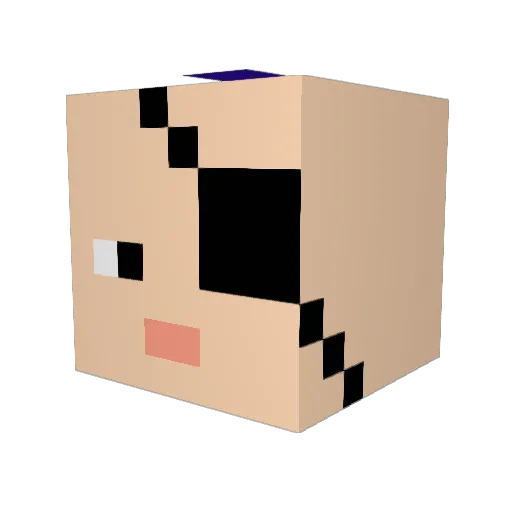 hibikinton Minecraft avatar head, 3D render