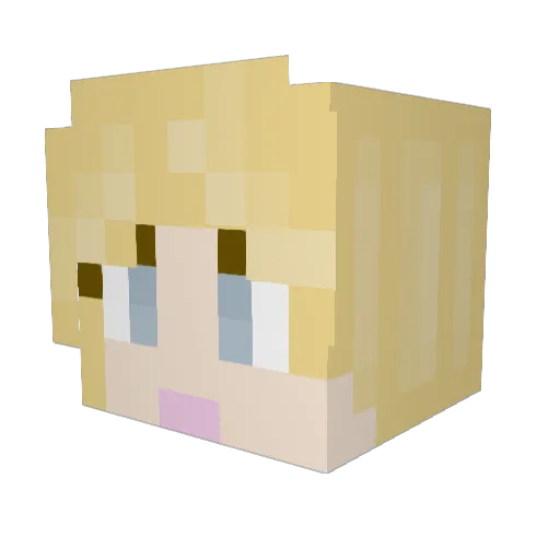hibiscusbiscuits Minecraft avatar head, 3D render