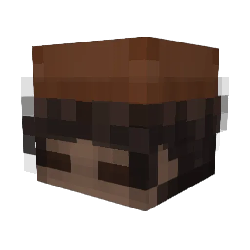 hibukio Minecraft avatar head, 3D render