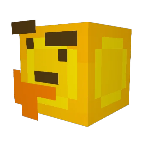 hibye_ Minecraft avatar head, 3D render