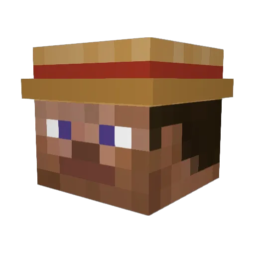 hibyexd Minecraft avatar head, 3D render