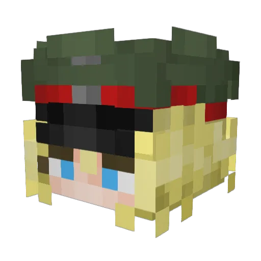 hicd Minecraft avatar head, 3D render