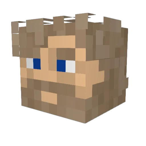 hicksticks Minecraft avatar head, 3D render