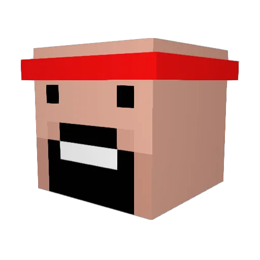 hidai_F Minecraft avatar head, 3D render
