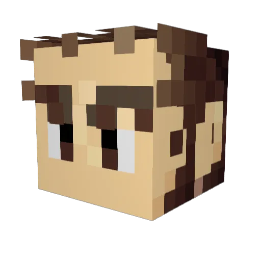 hidd4n Minecraft avatar head, 3D render