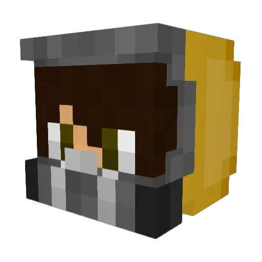 hiddedaganstuuh Minecraft avatar head, 3D render