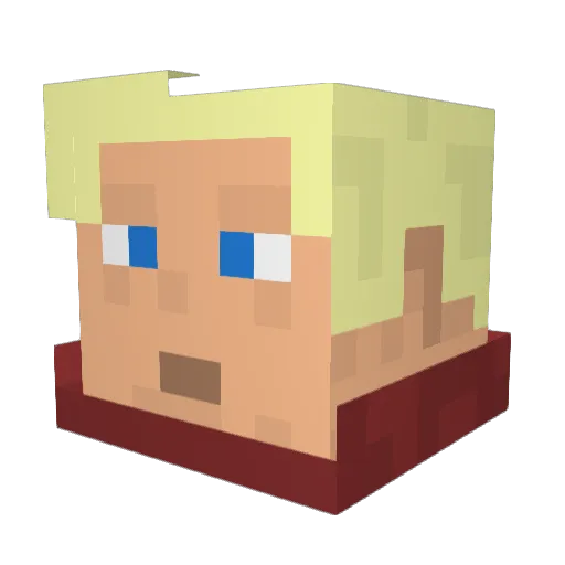 hiddenocelot Minecraft avatar head, 3D render
