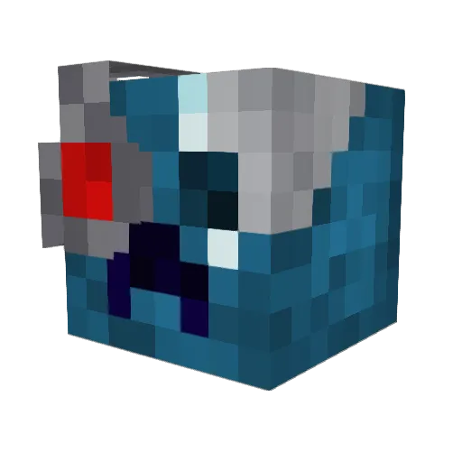 hiddenphoenix Minecraft avatar head, 3D render