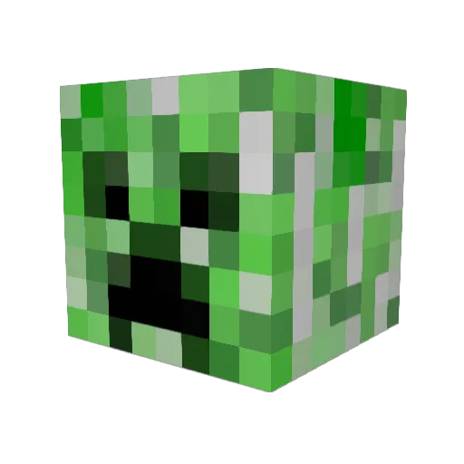 hiddicop Minecraft avatar head, 3D render