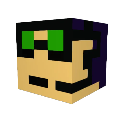 hiderman01 Minecraft avatar head, 3D render