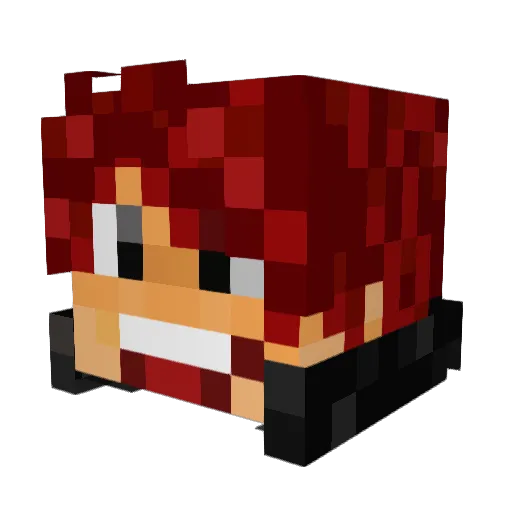 hidetonagai Minecraft avatar head, 3D render