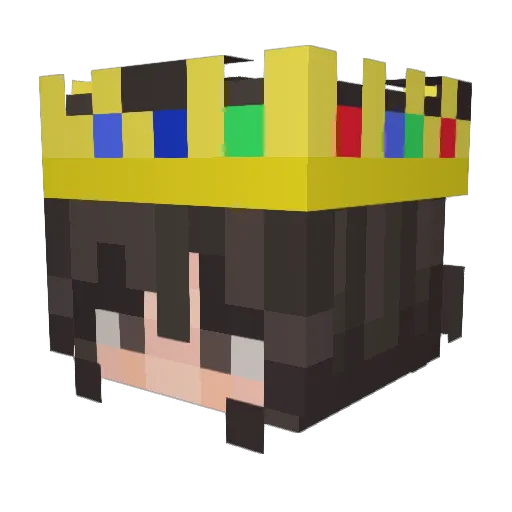hidewastaken Minecraft avatar head, 3D render
