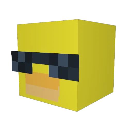 hidimori Minecraft avatar head, 3D render