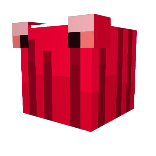 hidled Minecraft avatar head, 3D render