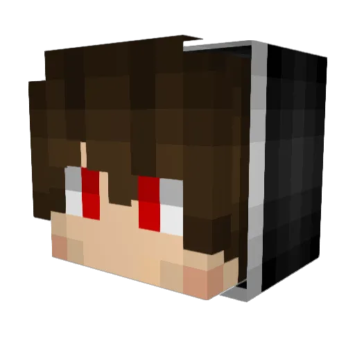 hidnira Minecraft avatar head, 3D render