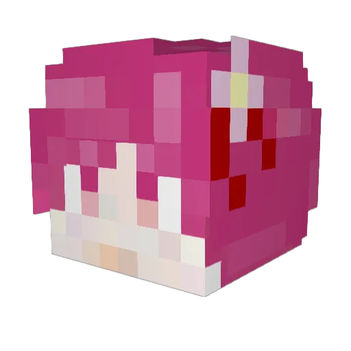 hiedanoakyuu Minecraft avatar head, 3D render