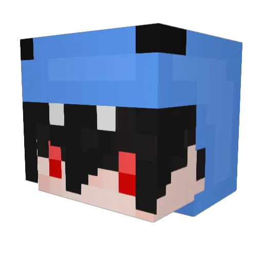 hieeeeen Minecraft avatar head, 3D render