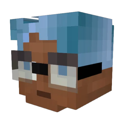 hieff Minecraft avatar head, 3D render