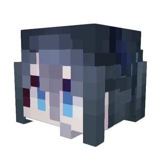 hifysh Minecraft avatar head, 3D render