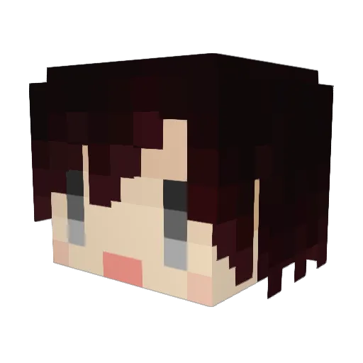 higashinohito Minecraft avatar head, 3D render