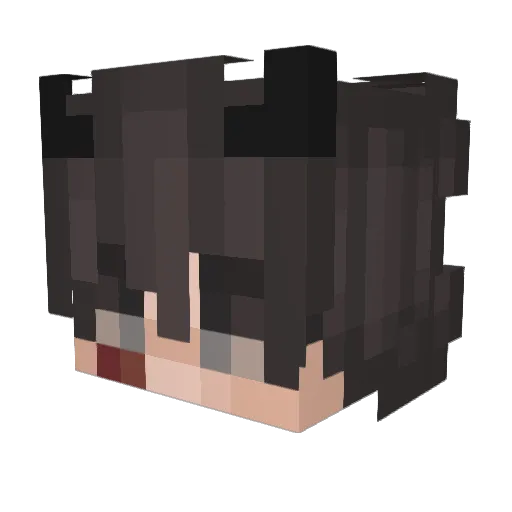highfade Minecraft avatar head, 3D render