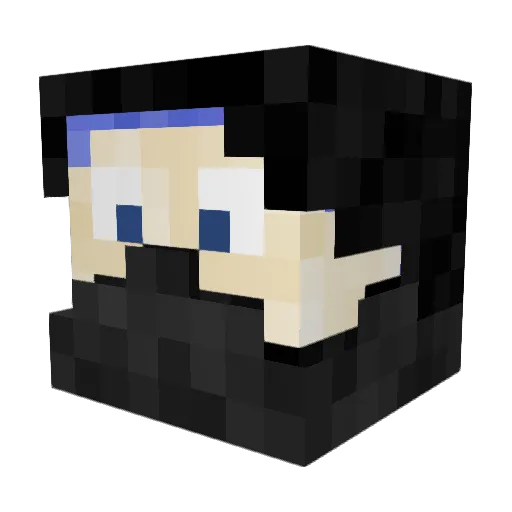 highvibr Minecraft avatar head, 3D render