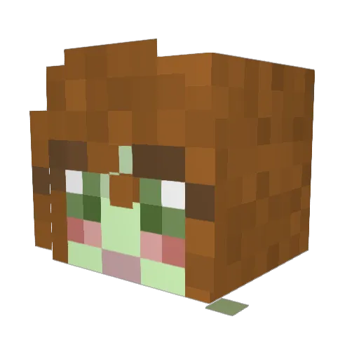 hihayy Minecraft avatar head, 3D render