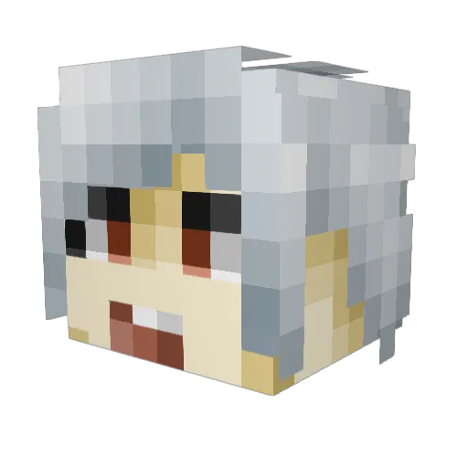 hihilink Minecraft avatar head, 3D render