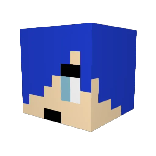 hihiyuki Minecraft avatar head, 3D render