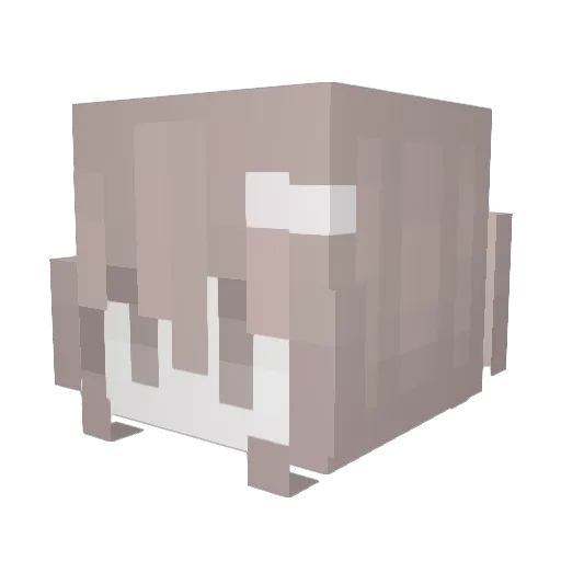 hii Minecraft avatar head, 3D render