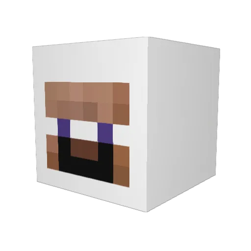 hiichbinfriti Minecraft avatar head, 3D render