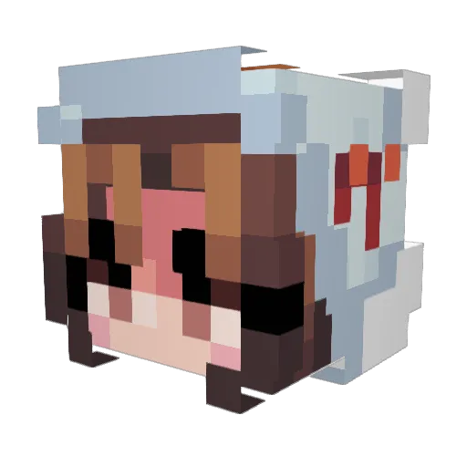hiimaria Minecraft avatar head, 3D render
