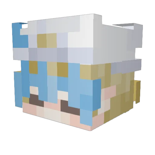 hiimcloudd Minecraft avatar head, 3D render