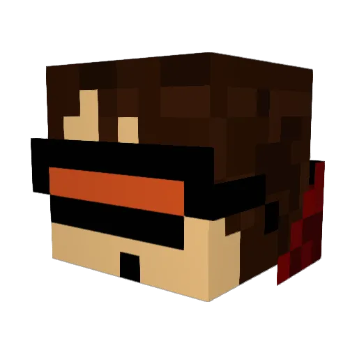 hiiraishiin Minecraft avatar head, 3D render