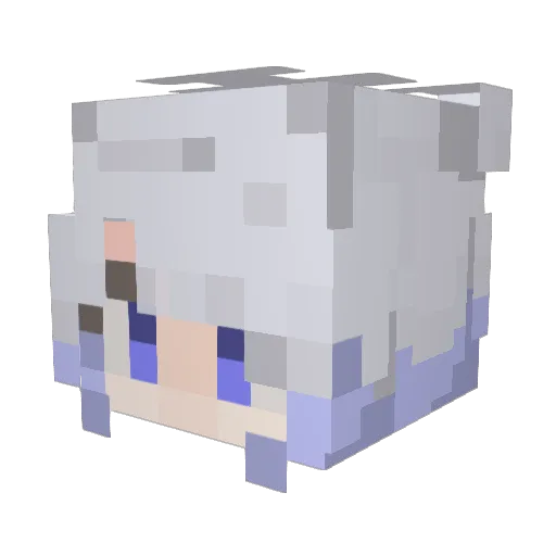 hiisu_05 Minecraft avatar head, 3D render