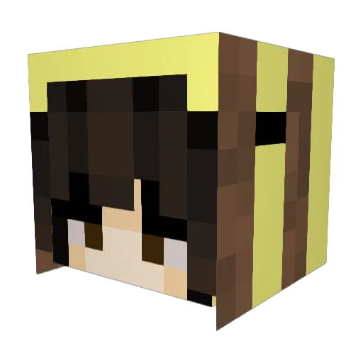 hiitismebee Minecraft avatar head, 3D render