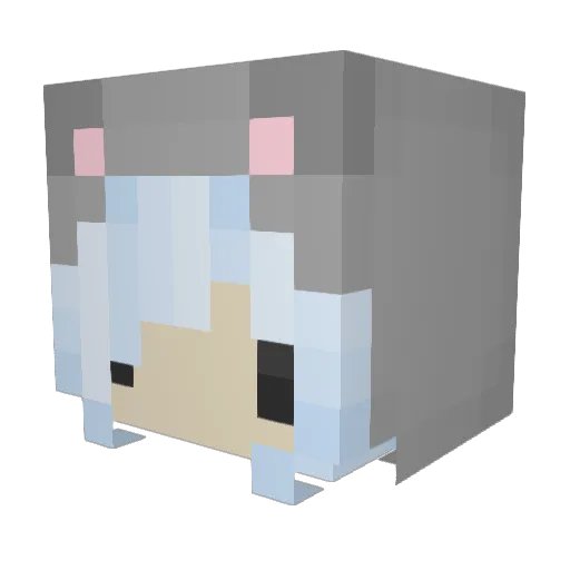 hiitslexi Minecraft avatar head, 3D render
