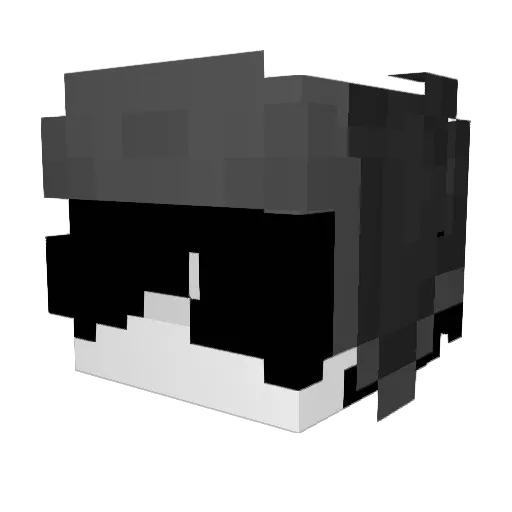 hijack___ Minecraft avatar head, 3D render