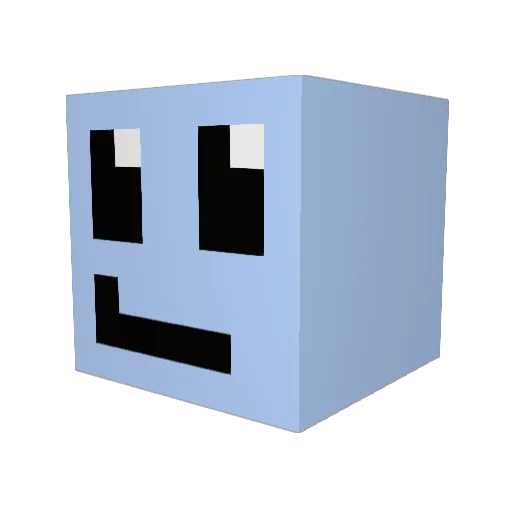 hijklu Minecraft avatar head, 3D render